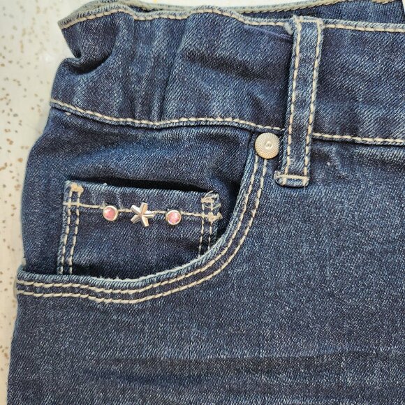 Y2K Girls Shorts with Embroidery & Rhinestones - Picture 3 of 8